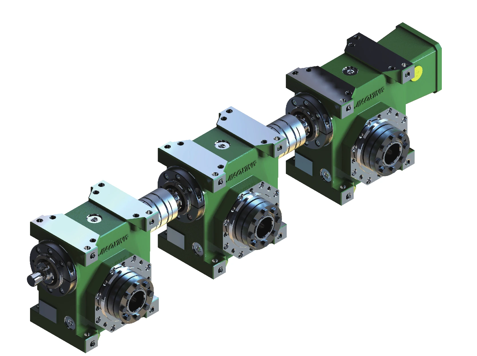 Where the JDLB 45 shaft sits in a multi-unit drive context